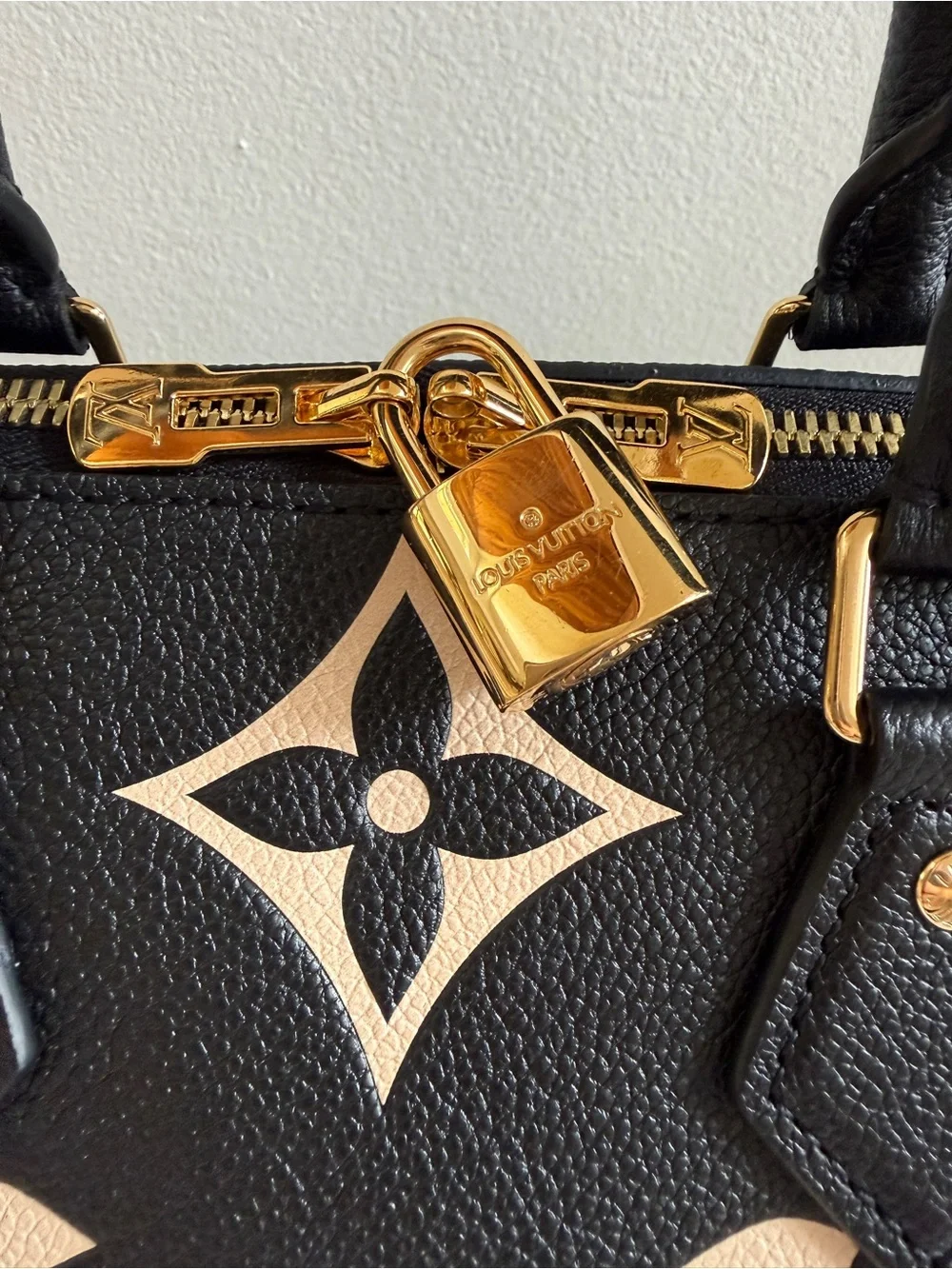 Louis Vuitton Speedy Bandouliere 25 Bicolor Monogram Empreinte Leather Bag